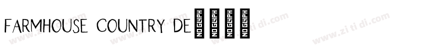 Farmhouse Country De字体转换